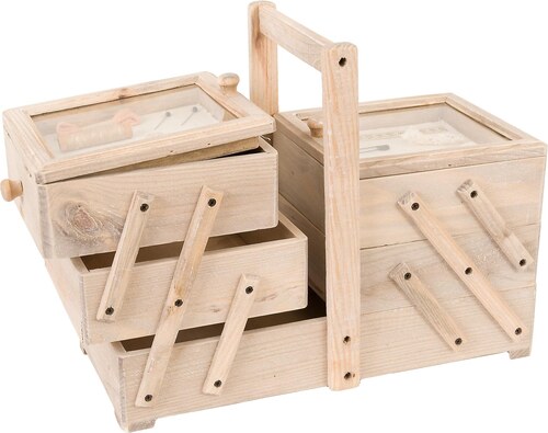 Dřevěný box na šití (39237) - GLAMI.cz
