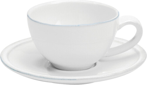 Bílý kameninový šálek na kávu s podšálkem Costa Nova Friso, objem 90 ml -  GLAMI.cz