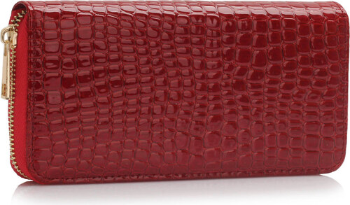 L&S Fashion (Anglie) Lesklá červená dámská peněženka LSP1074 - GLAMI.cz