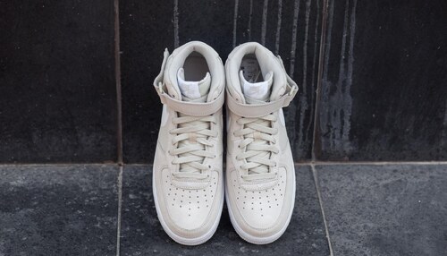 Nike Air Force 1 Mid Â´07 Light Bone/ White-White - GLAMI.cz