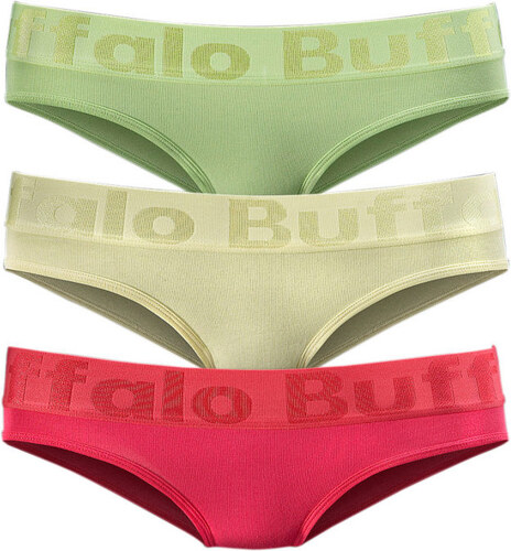 BUFFALO Slipové kalhotky Buffalo (3 ks) lososová+zelená+žlutá - GLAMI.cz