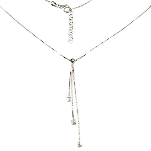 Bassano Collection Stříbrný náhrdelník s kostičkami 30005445 - GLAMI.cz