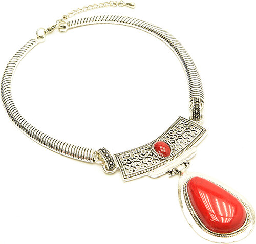 Elegantní a masivní náhrdelník červený 24Q314220 - GLAMI.cz