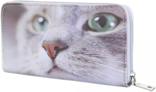 Bílá dámská peněženka s kočkou - GLAMI.cz