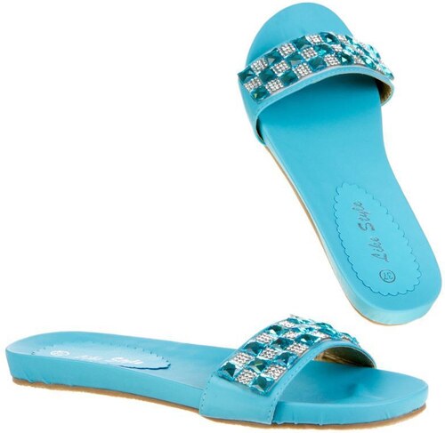 Oblíbené dámské sandály k sukni - model SÁRA 08 - Like style  3658-14-blue!SET - GLAMI.cz