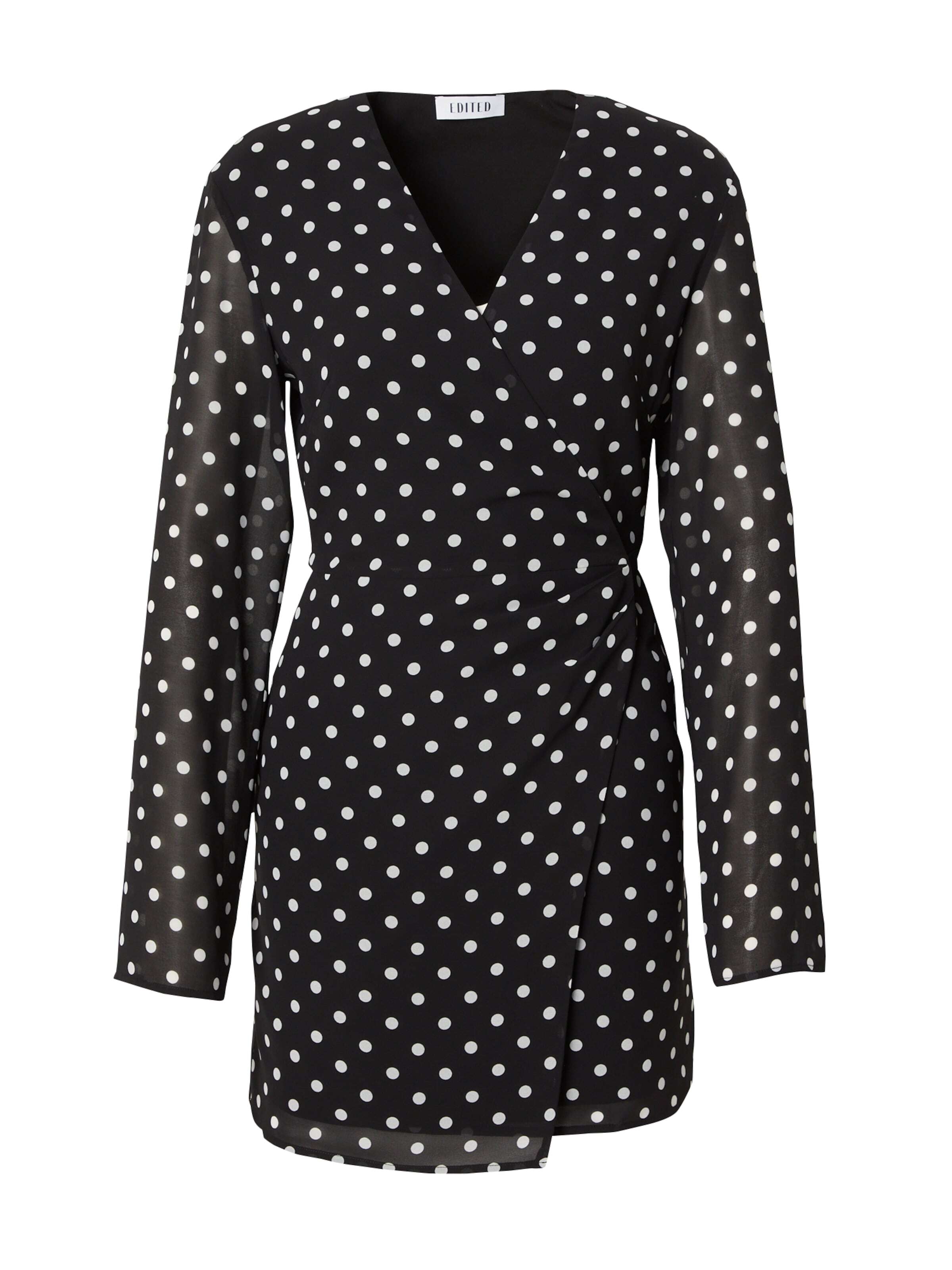 EDITED Šaty 'Pam' černá / bílá