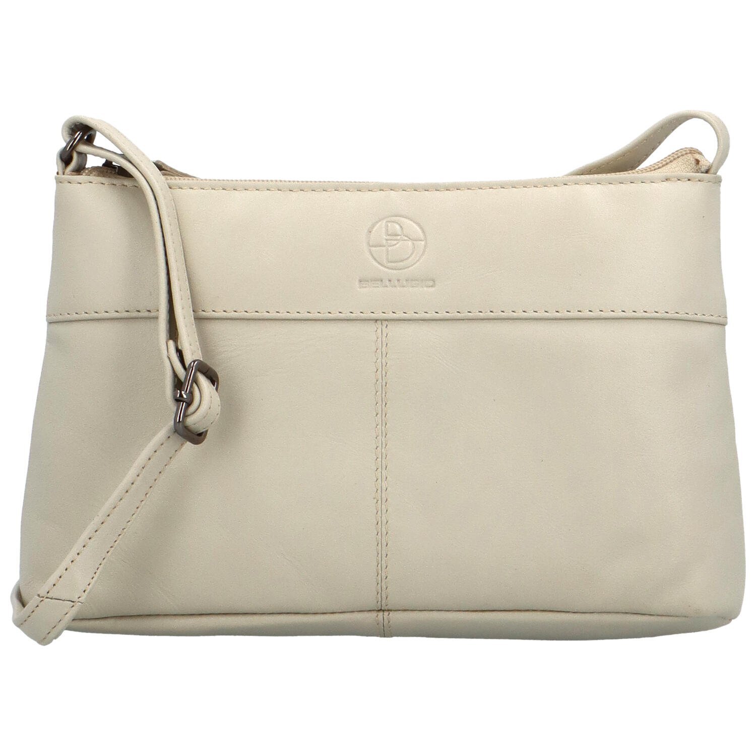 Bellugio Stylová dámská malá crossbody kabelka Lamiss, krémová