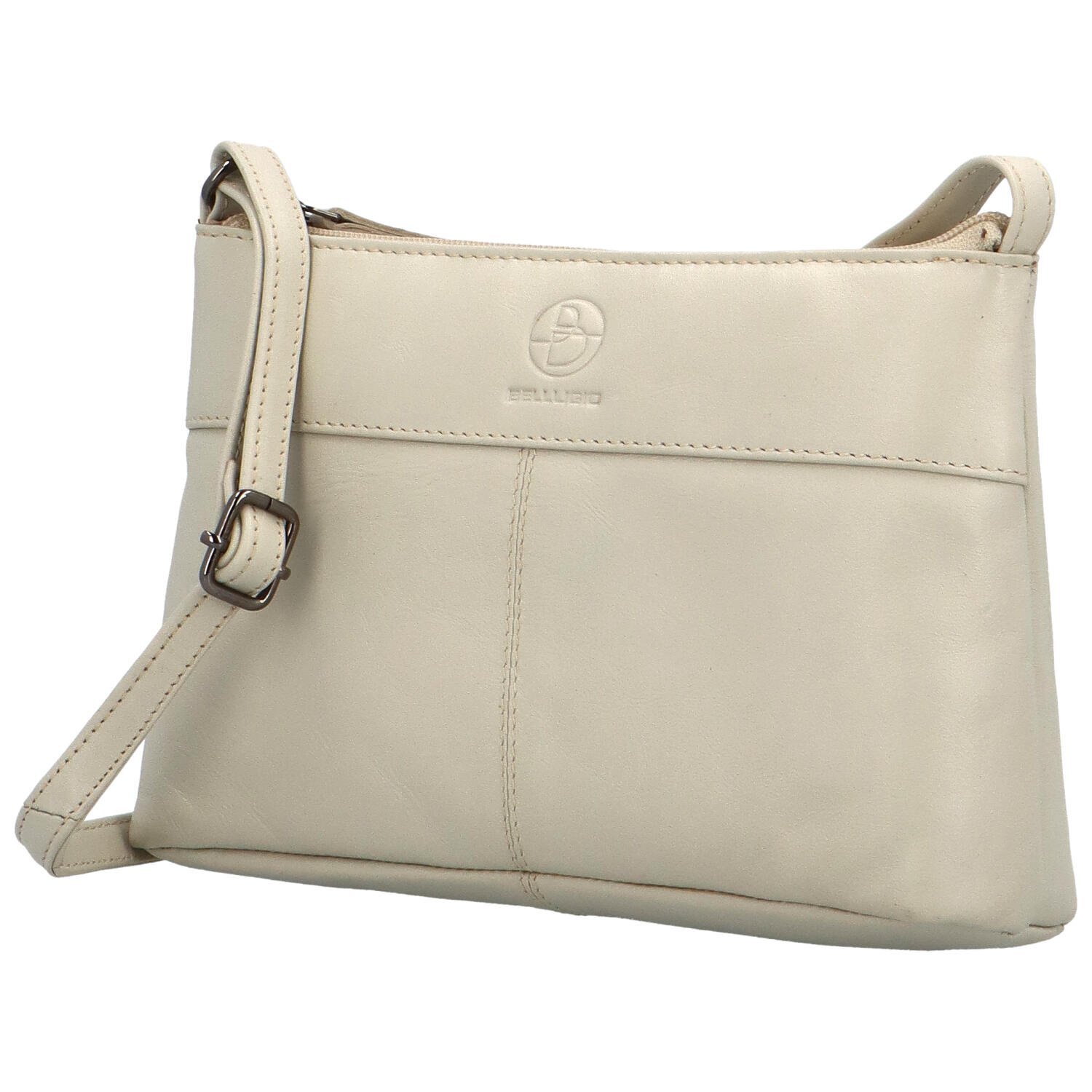 Bellugio Stylová dámská malá crossbody kabelka Lamiss, krémová