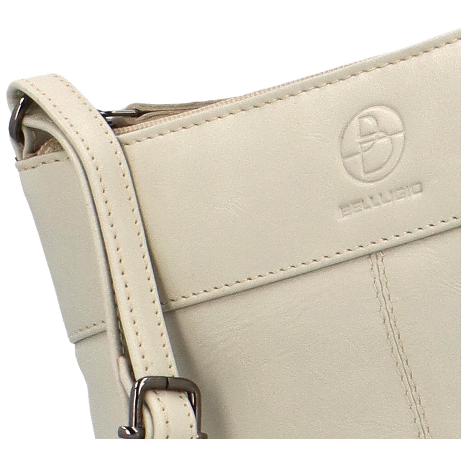 Bellugio Stylová dámská malá crossbody kabelka Lamiss, krémová