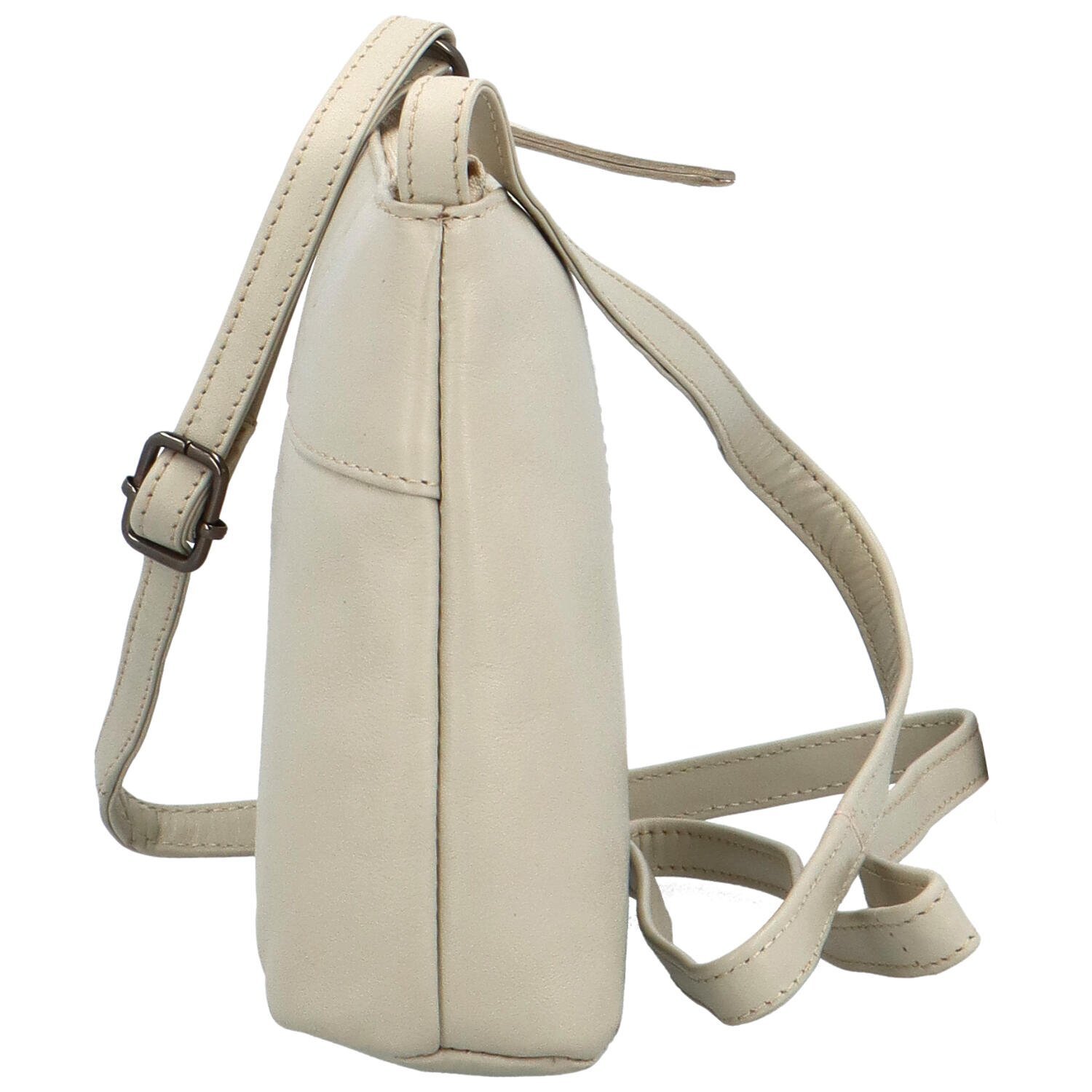 Bellugio Stylová dámská malá crossbody kabelka Lamiss, krémová