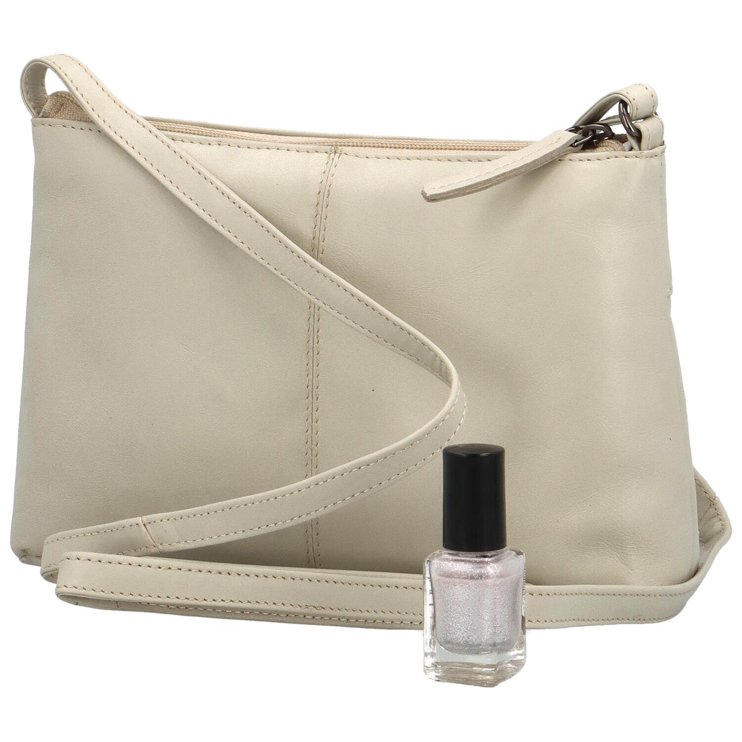 Bellugio Stylová dámská malá crossbody kabelka Lamiss, krémová