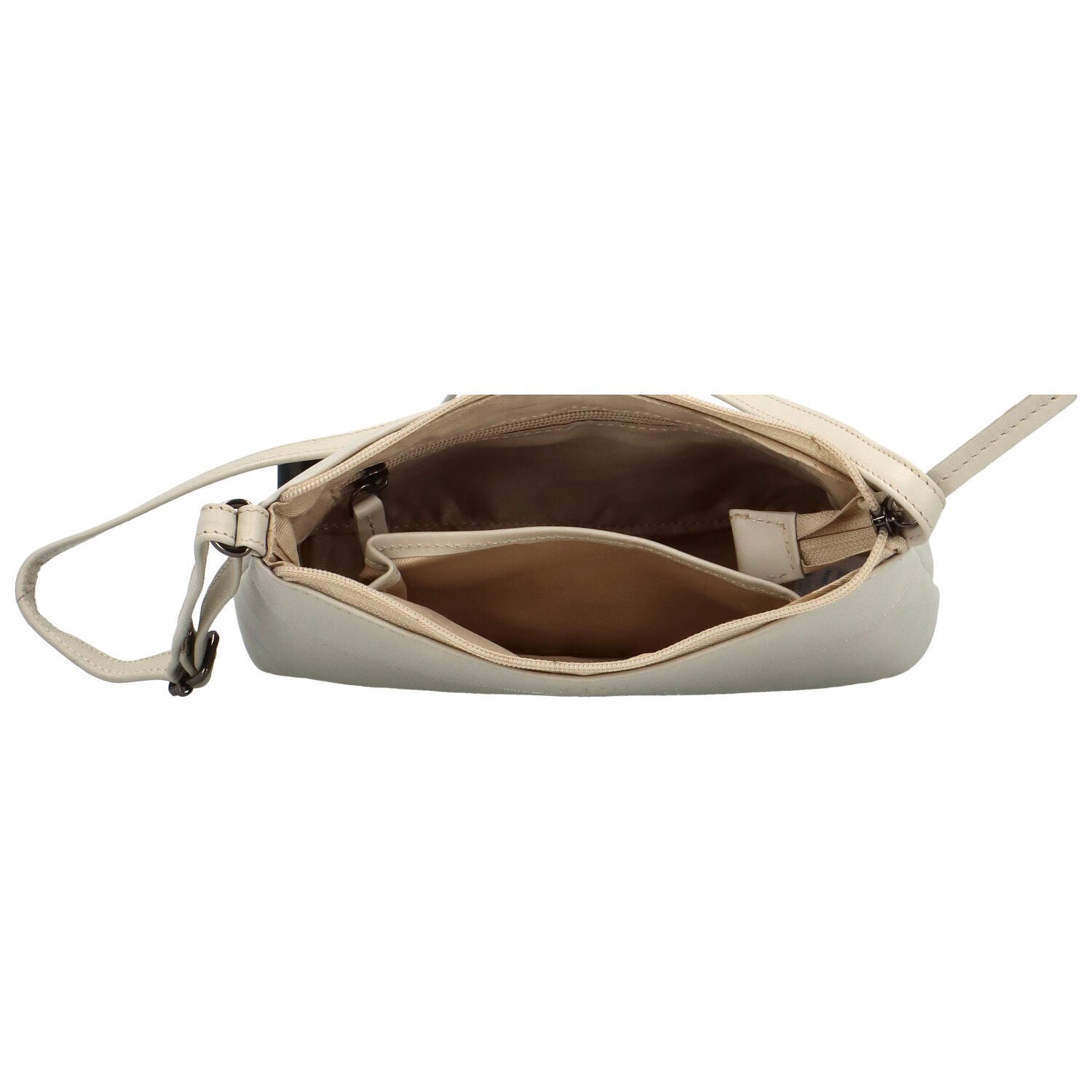 Bellugio Stylová dámská malá crossbody kabelka Lamiss, krémová