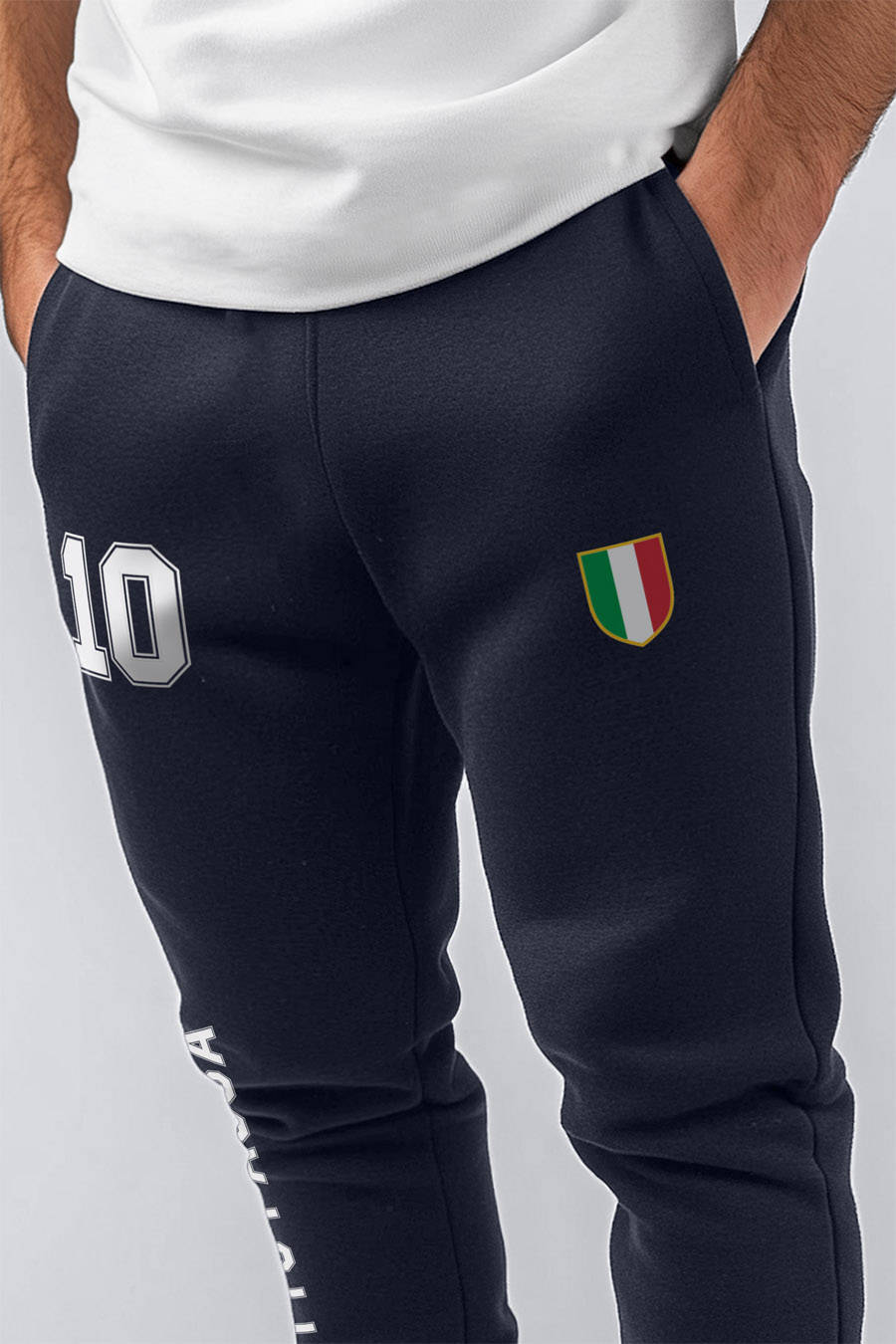 Tepláky Jogger , Barva Modrá, s Potiskem Italy 10