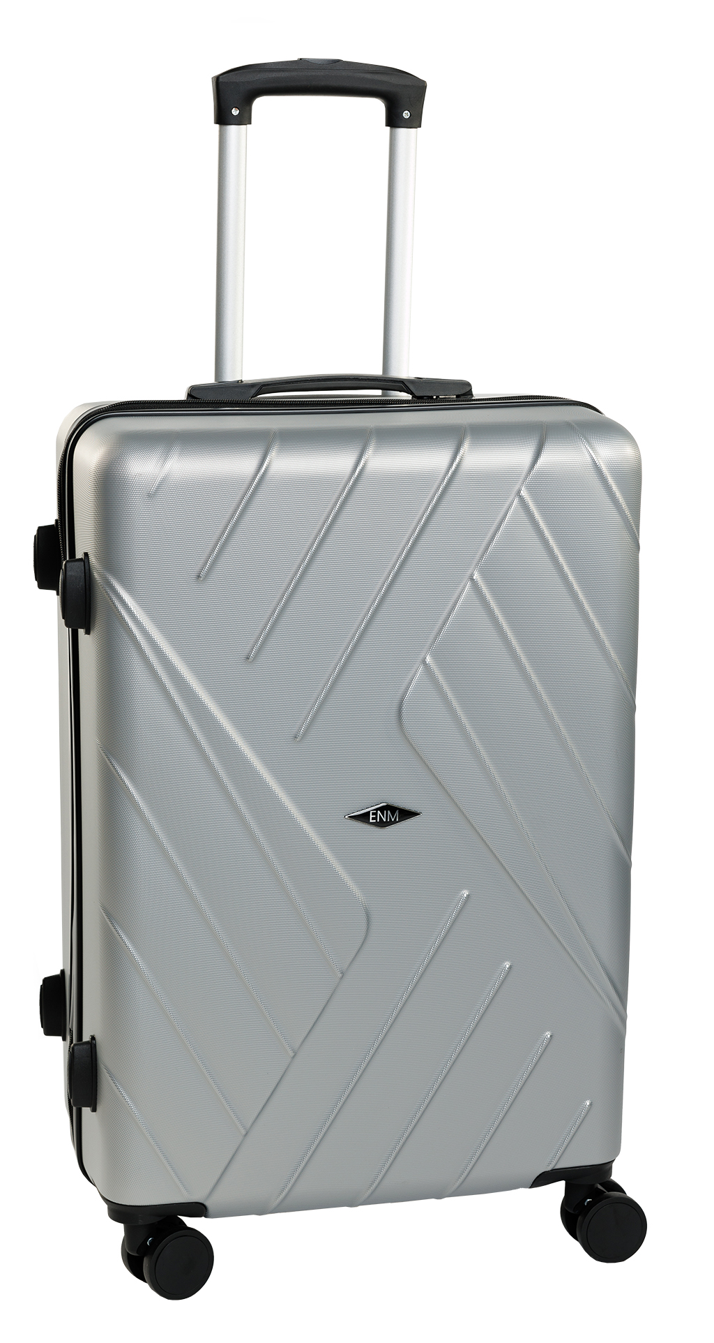 Cestovní kufr ENM - stříbrný 67 l