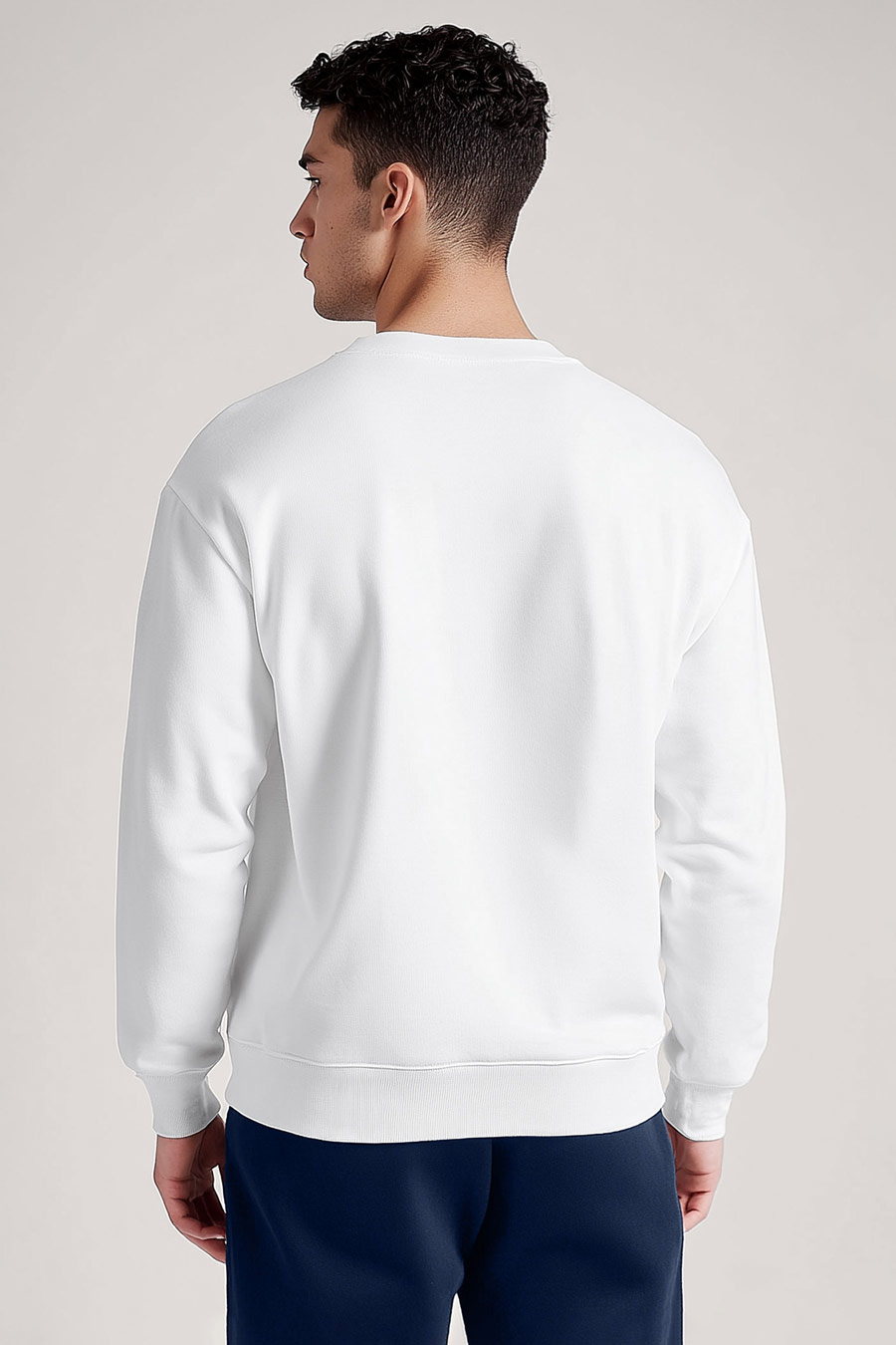 Mikina, Barva Bílá, s Potiskem Mont Blanc Minimal