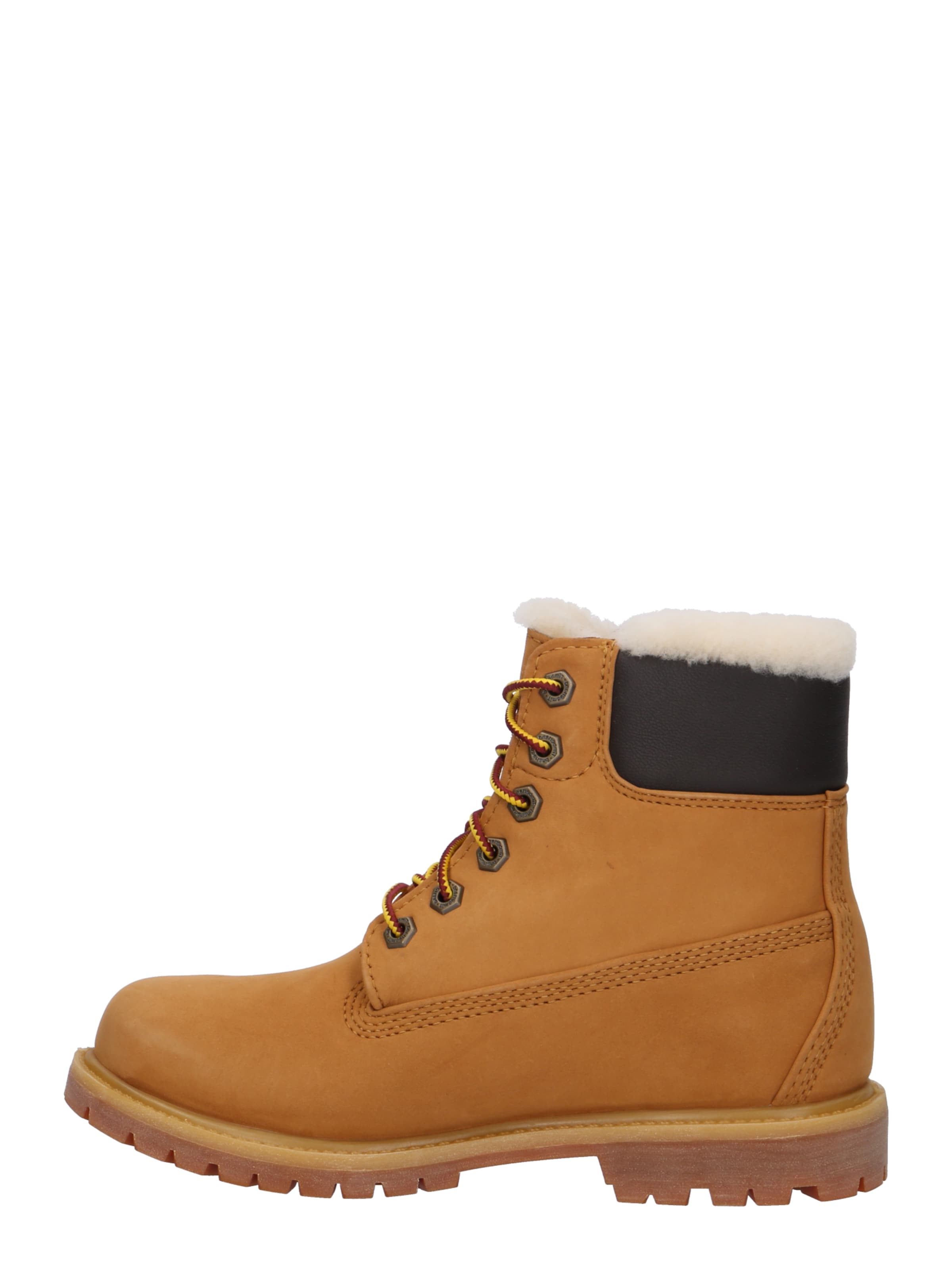 TIMBERLAND Šněrovací kozačky karamelová / černá