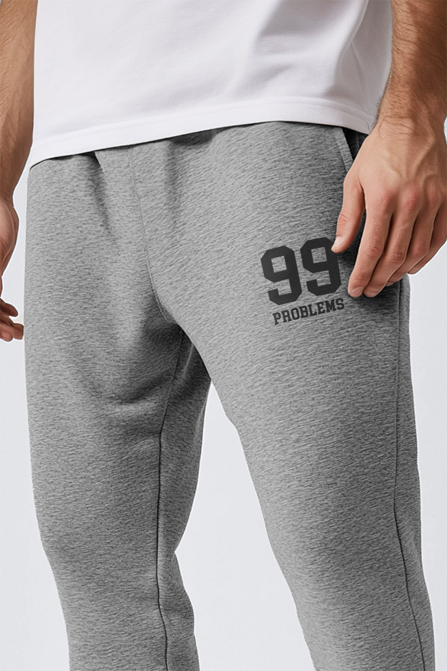 Tepláky Jogger , Barva Šedá, s Potiskem 99 Problems