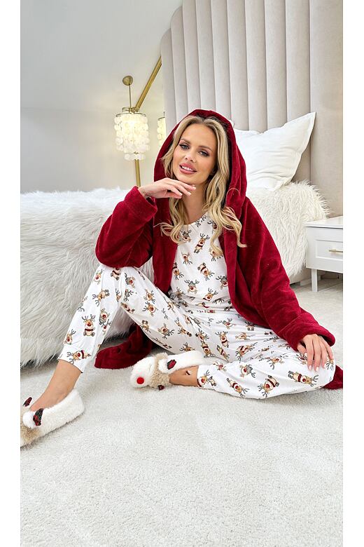 Donna Hřejivý zimní župan Pamela vínová