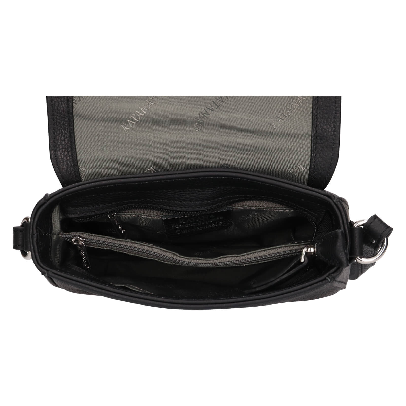 Kožená dámská crosbody kabelka Katana Alix - černá