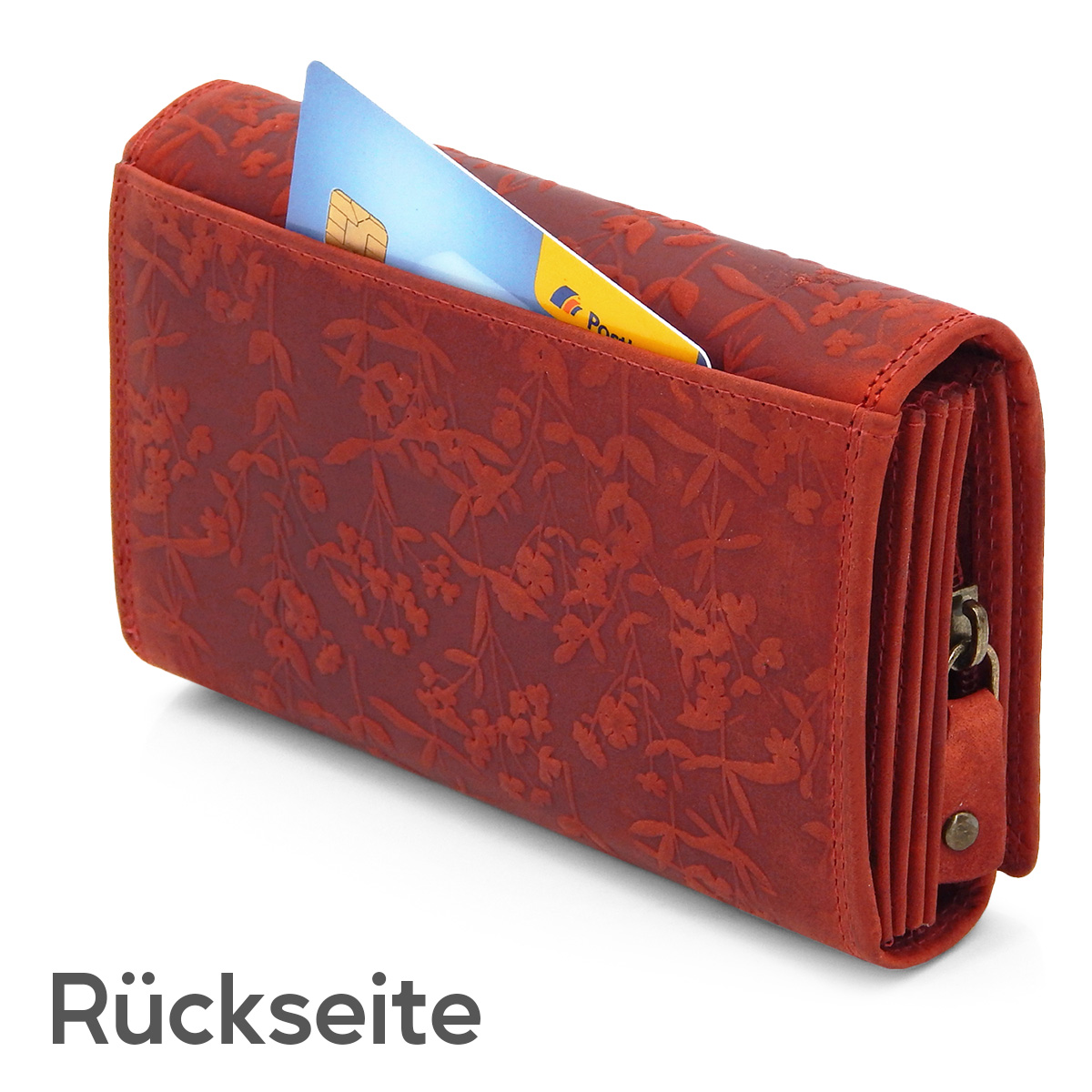 Ekavale Dámská kožená peněženka červená EV-03