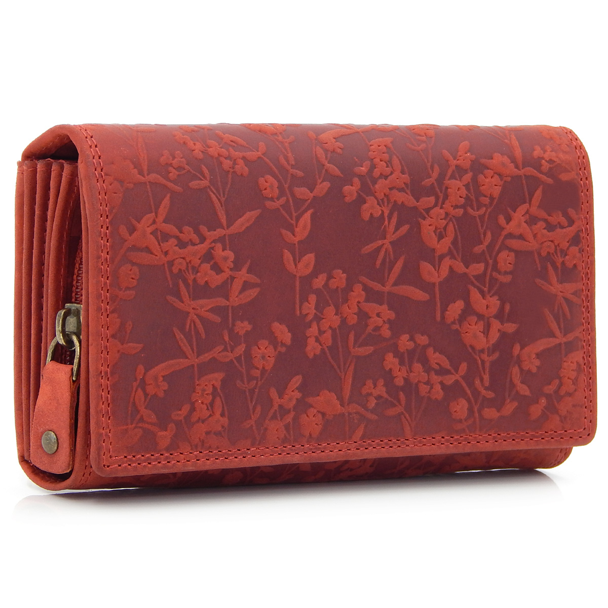 Ekavale Dámská kožená peněženka červená EV-03