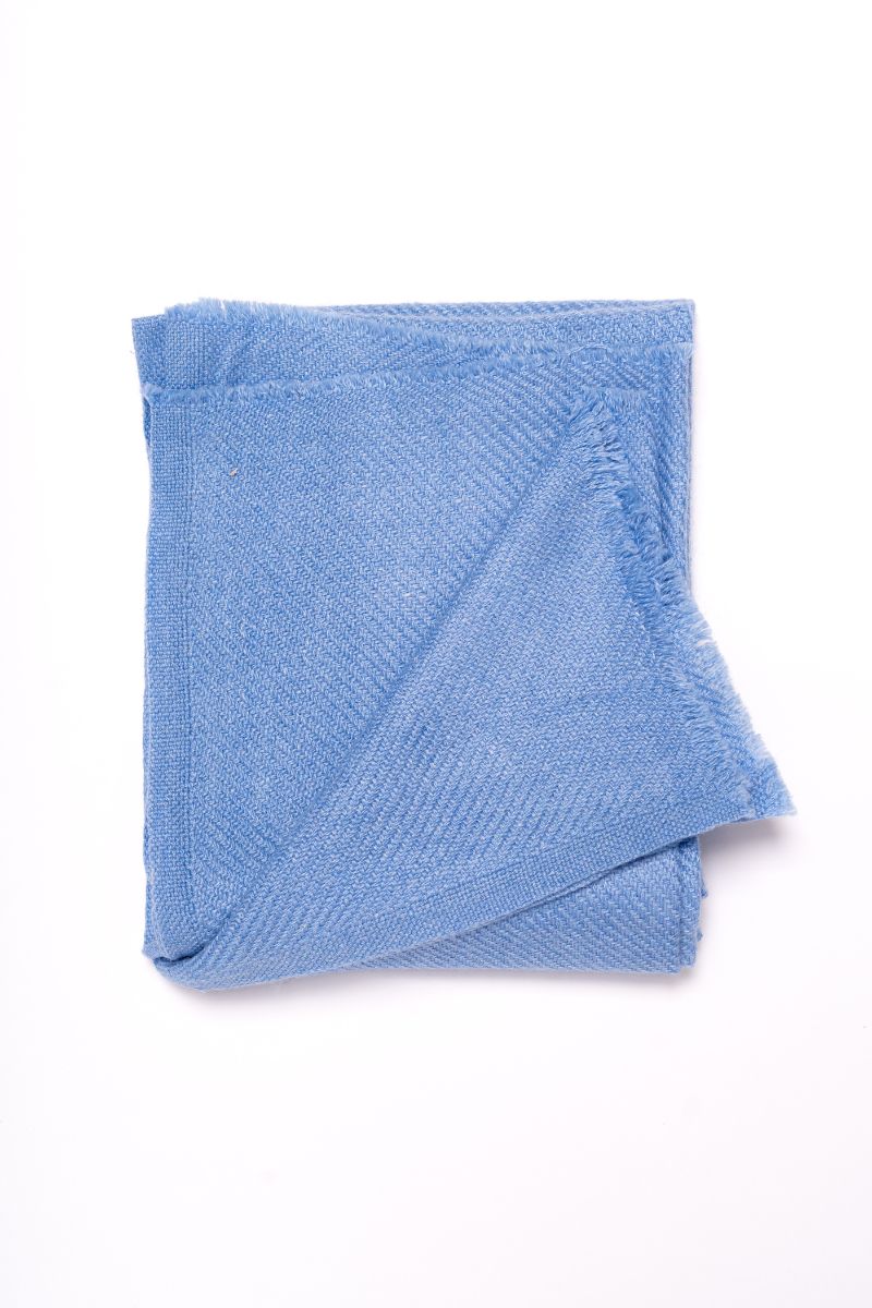 Pashmii 100% Kašmírová šála SKY modrá