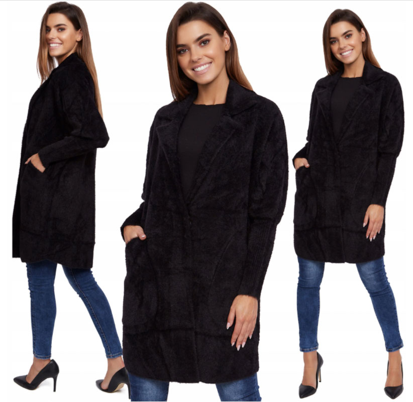 Fashionweek Dámský kabát z alpaky měkký vlněný kabát BR01