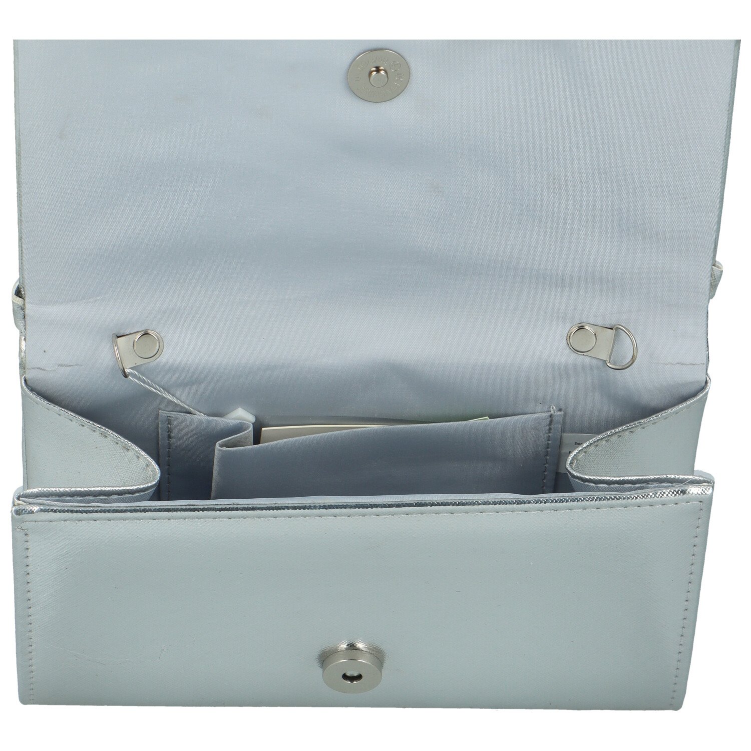 Elegantní dámská společenská kabelka Moon Etorre, stříbrná