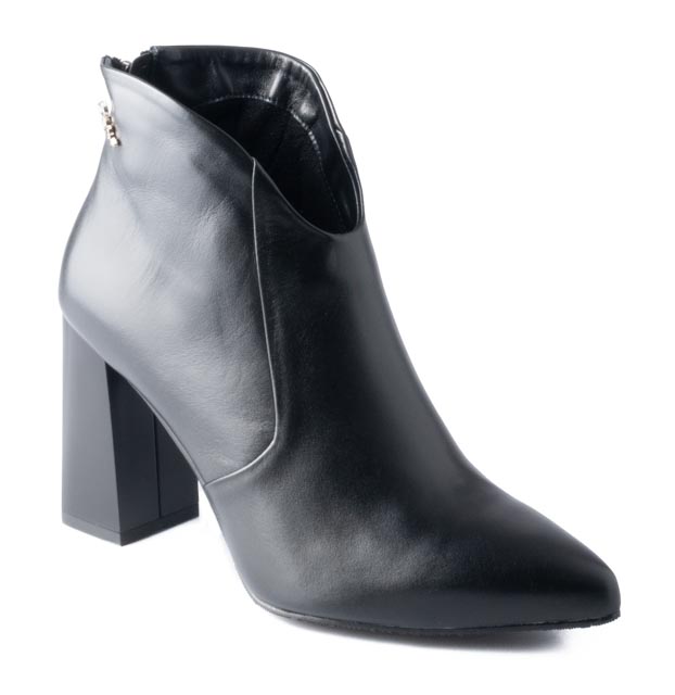 Dámská kožená kotníková obuv Dapi černá 28755 F