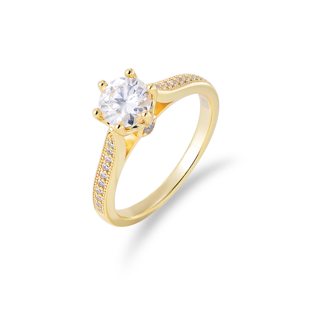 Olivie Stříbrný zásnubní prsten GOLD 9320