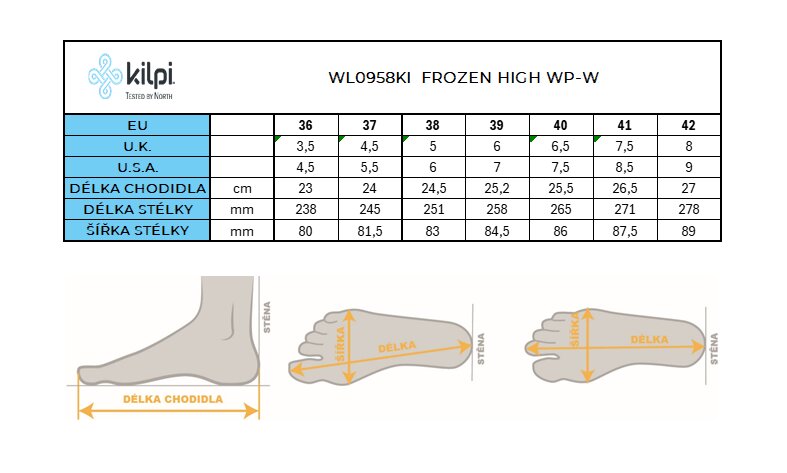 Dámská zimní obuv Kilpi FROZEN HIGH WP-W
