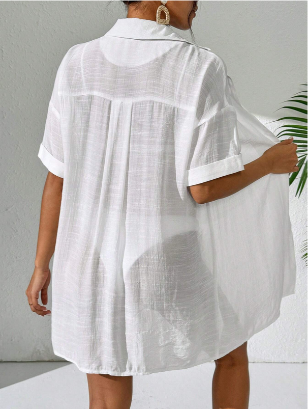 Dámská plážová košile s krátkým rukávem