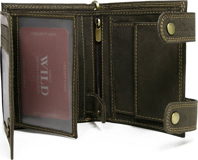 Always Wild Hnědá pánská peněženka s řetízkem A016