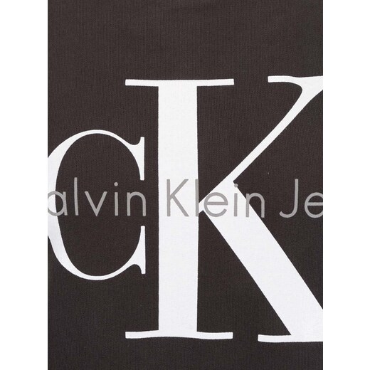 Tmavě šedé mikinové šaty s potiskem Calvin Klein Jeans True Icon - GLAMI.cz