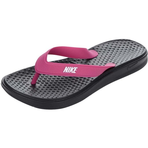 Černo-růžové dámské žabky Nike Solay Thong - GLAMI.cz
