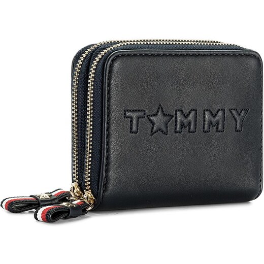 Malá dámská peněženka TOMMY HILFIGER - Logo Story Med Dbl Za Wallet  AW0AW04284 413 - GLAMI.cz