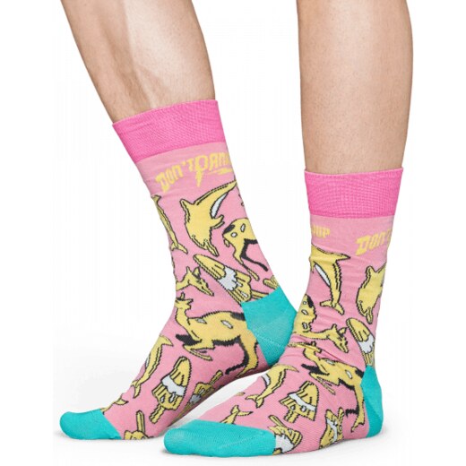 Barevné ponožky Happy Socks – Don´t panic // x Pasta Oner - S-M (36-40) -  vel.S-M (36-40), GCZ01-3000-S-M-36-40 - GLAMI.cz