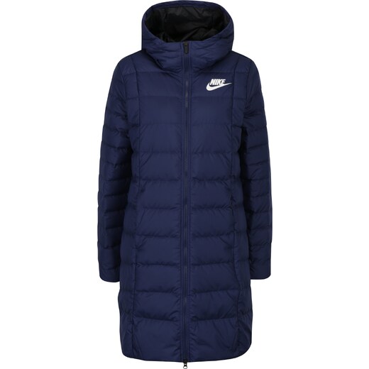 Modrý dámský zimní péřový prošívaný kabát Nike Sportswear Fill - GLAMI.cz