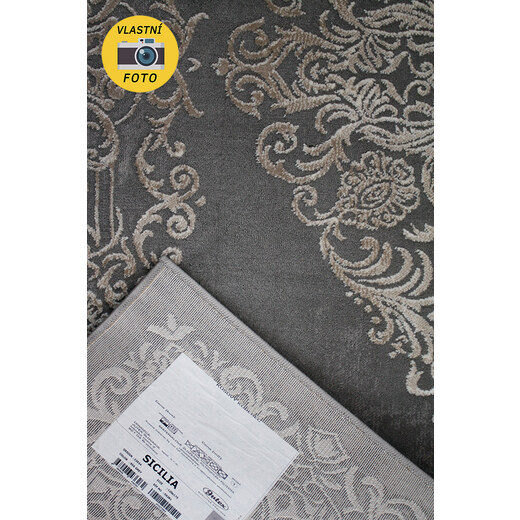 Jutex Moderní kusový koberec Sicilia 23034-956 | šedý - GLAMI.cz