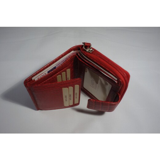 Luxusní dámská červená kožená peněženka Lagen 9501C - GLAMI.cz