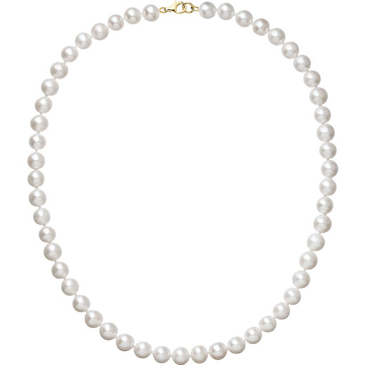 Pavona Perlový náhrdelník bílý z pravých říčních perel se zlatým 14  karátovým zapínáním 922003.1 - GLAMI.cz