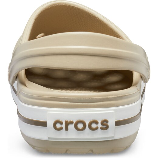 Crocs béžové unisex pantofle Crocband Cobblestone/Walnut - 46/47 - GLAMI.cz