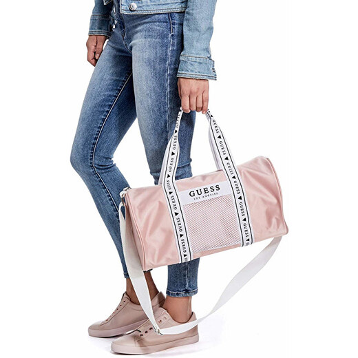 Guess Dámská sportovní taška Factory Women`s Mesh Pocket Duffle Bag Pink -  GLAMI.cz