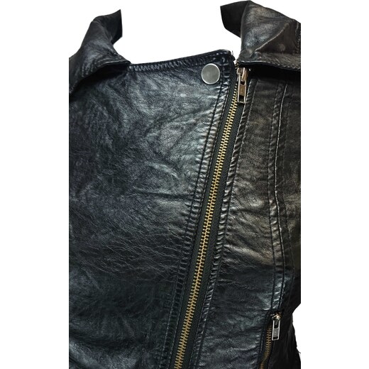 H&M dámská černá kožená bunda - GLAMI.cz