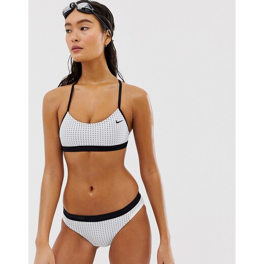 Nike Swimming Nike sport mesh crossback bikini top in white-Multi - GLAMI.cz