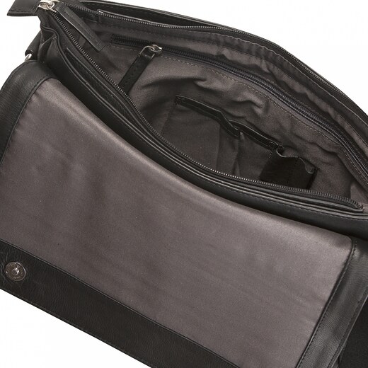 Bugatti Kožená messenger taška na notebook SEGNO 49548301 černá - GLAMI.cz