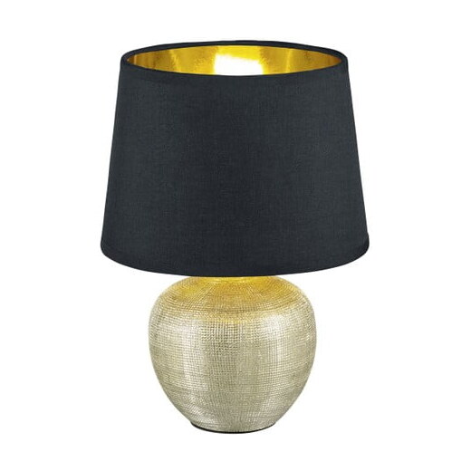 Bonami Černá stolní lampa z keramiky a tkaniny Trio Luxor, výška 26 cm -  GLAMI.cz