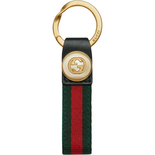 Gucci Nylon Web key ring - Green - GLAMI.cz