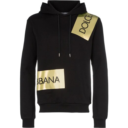 Dolce & Gabbana logo tape drawstring hoodie - Black - GLAMI.cz