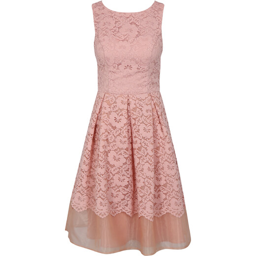 Růžové krajkové šaty Chi Chi London Maniel - GLAMI.cz